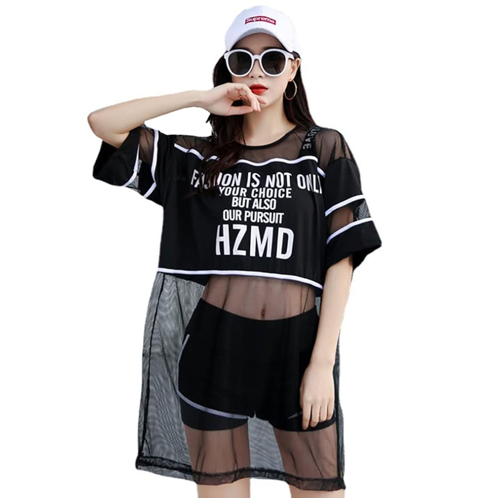 Amazon.co.jp: [D.IIZOO] 可愛い オーバーtシャツ タンキニ3点